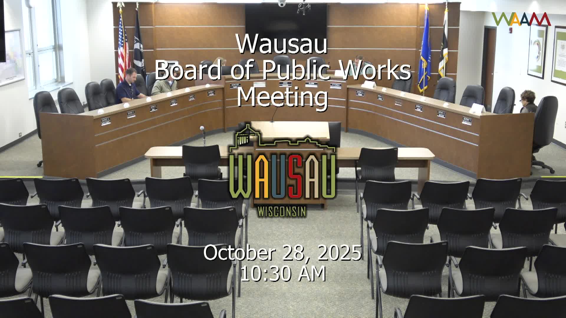 Wausau Board of Public Works Meeting 10/28/25
