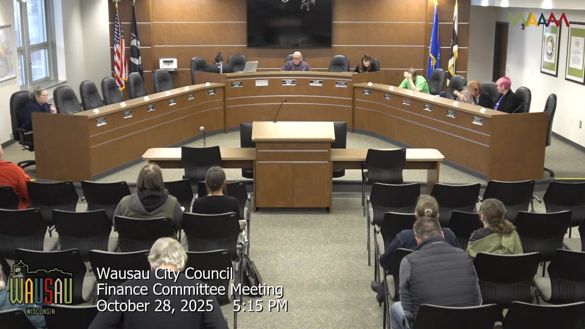 Wausau City Council Finance Committee Meeting - 10/28/25