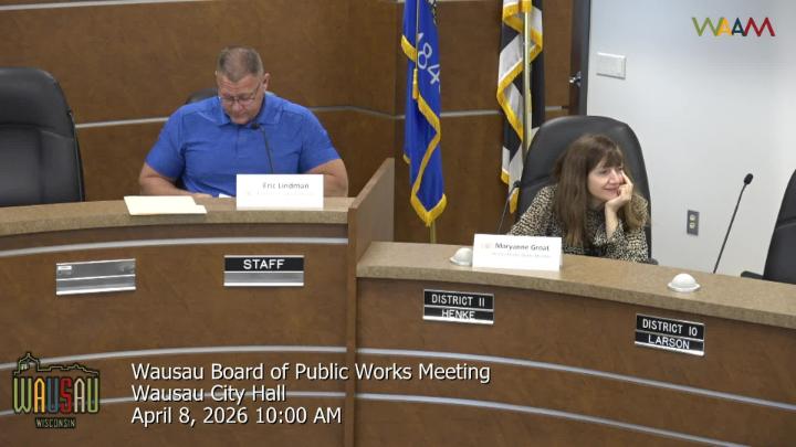 Thumbnail image for Wausau Board of Public Works Meeting 4/8/26