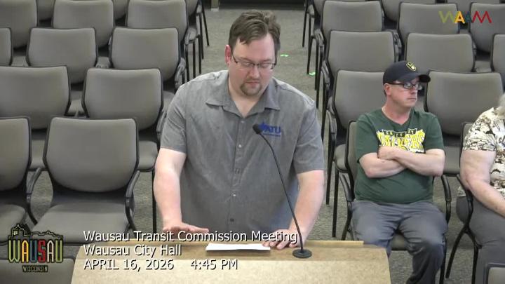 Thumbnail image for Wausau Transit Commission Meeting 4/16/26