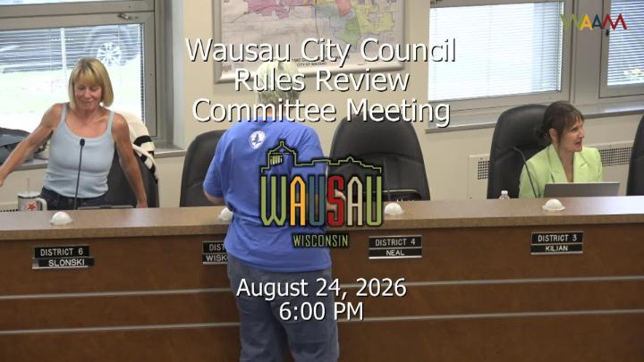 Thumbnail image for Wausau City Council Rules Review Committee 8/24/26